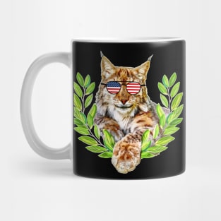 The usa lynx cat in freedom a wild cat in satisfaction Mug